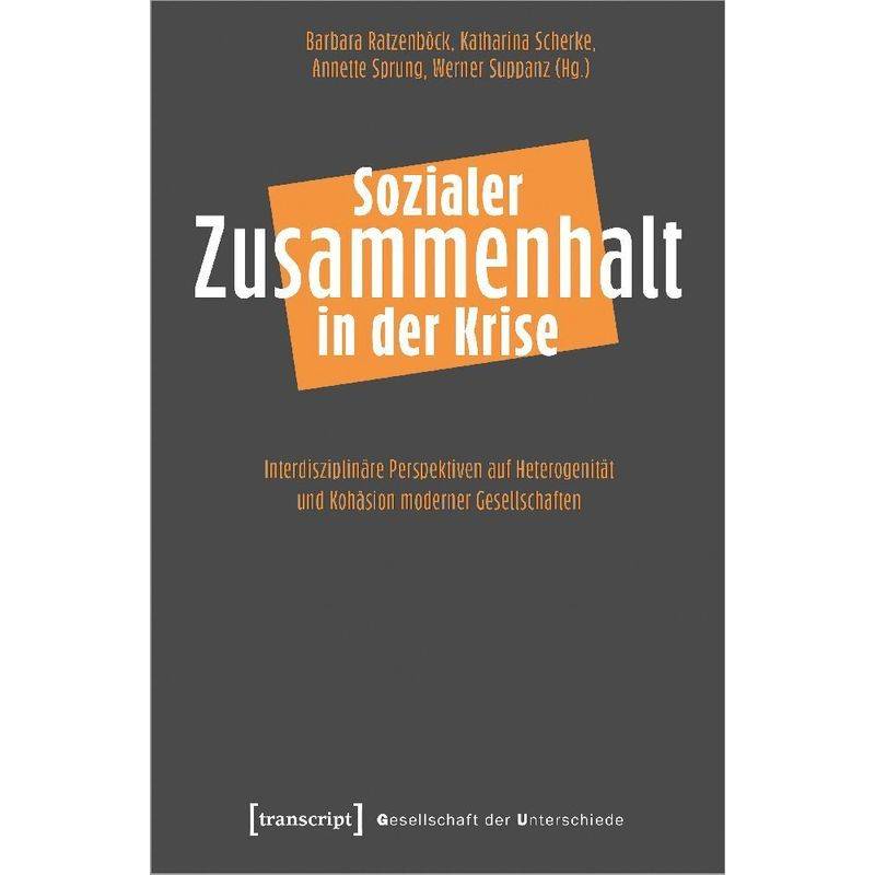 Sozialer Zusammenhalt In Der Krise, Kartoniert (TB) von Transcript Verlag