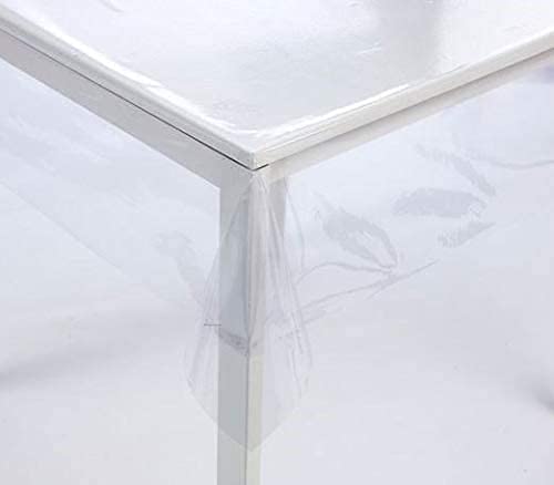 Tischfolie durchsichtig, Tischdecke transparent 140cm breit, Meterware 0.22mm stark, abwaschbar (140 x 1000cm) von Transparent