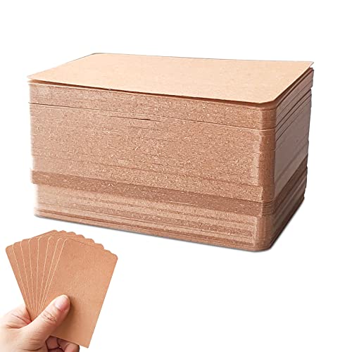 200 Stück Blanko Kraftpapier Karten,6 Farben DIY Papier Karten Wortkarten Karteikarten Mitteilungskarten Visitenkarten Lernkarten Memory Karten (Braun) von Traumarkeu