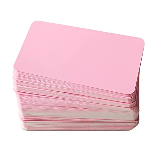 200 Stück Blanko Kraftpapier Karten,6 Farben DIY Papier Karten Wortkarten Karteikarten Mitteilungskarten Visitenkarten Lernkarten Memory Karten (Rosa) von Traumarkeu