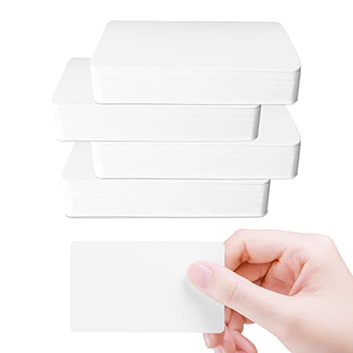 200 Stück Blanko Kraftpapier Karten,6 Farben DIY Papier Karten Wortkarten Karteikarten Mitteilungskarten Visitenkarten Lernkarten Memory Karten (Weiß) von Traumarkeu