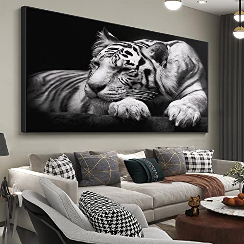 Trayosin 5D DIY Diamant Painting Kit, Tiger Diamond Painting Bilder XXL, Tier Diamant Malerei Kinder Erwachsene Diamant Painting Bilder Full Gross für Wanddekoration (150x70cm) von Trayosin