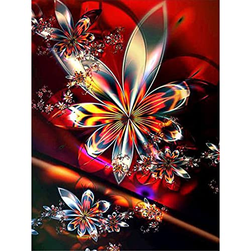 Trayosin 5D Diamond Painting Mandala Diamant Painting Bilder DIY Diamant Malerei Diamant Stickerei Leinwand Malerei Blume Bilder Vollbohrer für Erwachsene, Wand Dekor (A,60x90cm) von Trayosin