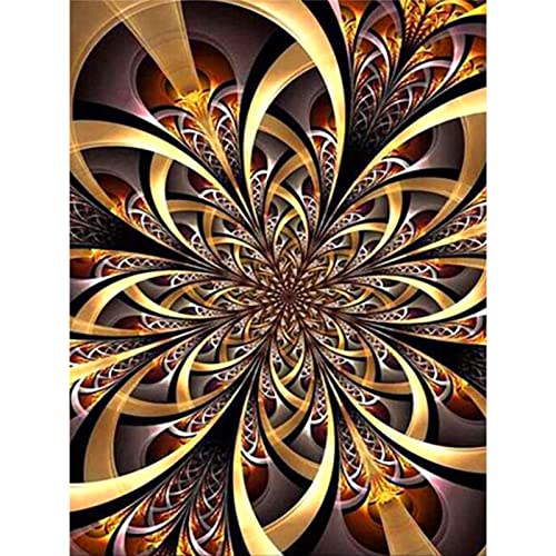 Trayosin 5D Diamond Painting Mandala Diamant Painting Bilder DIY Diamant Malerei Diamant Stickerei Leinwand Malerei Blume Bilder Vollbohrer für Erwachsene, Wand Dekor (C,30x40cm) von Trayosin