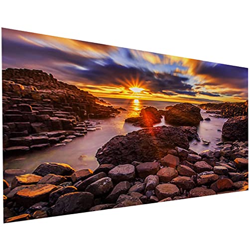 Trayosin 5D Diamond Painting Set für Erwachsene DIY Großer Strand Diamond Painting Voller Stickerei Bilder Kunst Malen nach Zahlen Kits Wohnzimmer Bilder für die Inneneinrichtung (120x50cm) von Trayosin
