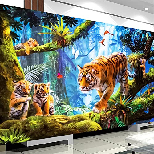 Trayosin DIY 5D Diamond Painting Gross, Diamant Painting Bilder Tiger Diamant Malerei Tier Kits Malen nach Zahlen Stickerei Set Kreuzstich Bilder Wall Decoration (120x80cm) von Trayosin