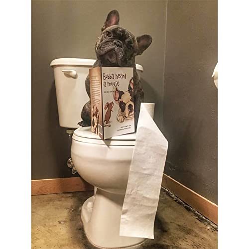 Trayosin DIY 5D Diamond Painting Hund sitzt auf der Toilette, DIY Diamant Painting Bilder Erwachsene Kinder Kristall Strass Stickerei Bilder Diamond Malerei Tier Kits für Home Wand-Decor (40x50cm) von Trayosin