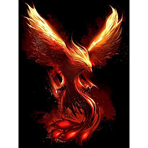 Trayosin Diamond Painting Bilder, 5D Phönix Diamant Painting Bilder Erwachsene Diamant Malerei Bilder Set Full Drill Diamond Painting Erwachsene Malerei Arts Craft Home Wand-Decor (60x90cm) von Trayosin