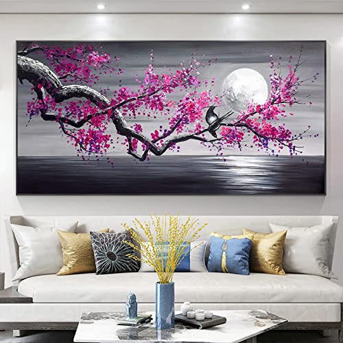 Trayosin Diamond Painting Erwachsene Blumen Diamant Painting Bilder Groß xxl Lila Blume Diamond Painting Set Full Drill Wandkunst Als Geschenk Und Wanddekoration Wohnzimmer Home Büro (180x70cm) von Trayosin