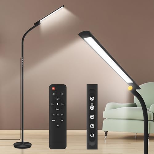 Trayvespace Tageslichtlampe 10000 Lux, Lichttherapielampe mit Fernbedienung & Touch-Steuerung, 5 Dimmstufen & 3 Farbtemperaturen, Einstellbarem Schwanenhals Boden 3 in 1 Sad Lamp für Lesen/Büro/Haus Trayvespace Tageslichtlampe 10000 Lux, Lichttherapielampe mit Fernbedienung & Touch-Steuerung, 5 Dimmstufen & 3 Farbtemperaturen, Einstellbarem Schwanenhals Boden 3 in 1 Sad Lamp für Lesen/Büro/Haus von Trayvespace