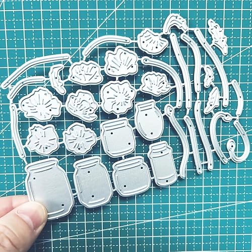 Blumen-Stanzformen für Kartenherstellung, Vasen, Metall-Stanzform, Scrapbooking-Stanzformen, DIY geätzte Prägeschablone zum Basteln Blumen-Stanzformen für Kartenherstellung, Vasen, Metall-Stanzform, Scrapbooking-Stanzformen, DIY geätzte Prägeschablone zum Basteln von Trdxxx