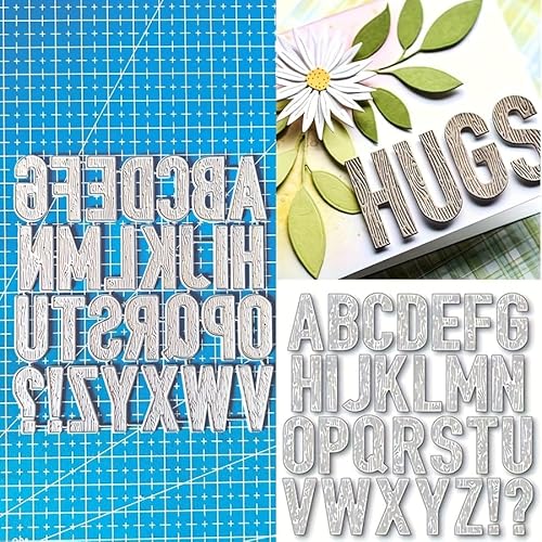 Holzmaserung, englisches Alphabet, Stanzformen für Kartenherstellung, Metall-Stanzformen, Scrapbooking, DIY geätzte Prägeschablone zum Basteln Holzmaserung, englisches Alphabet, Stanzformen für Kartenherstellung, Metall-Stanzformen, Scrapbooking, DIY geätzte Prägeschablone zum Basteln von Trdxxx