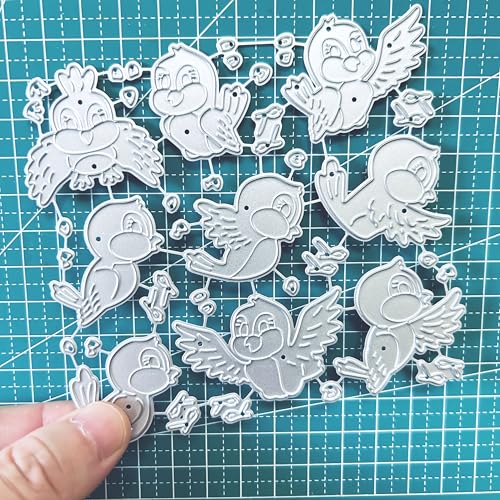 Stanzformen mit Vögeln für Kartenherstellung, Metall-Stanzform, Scrapbooking-Stanzformen, DIY geätzte Prägeschablone zum Basteln von Trdxxx
