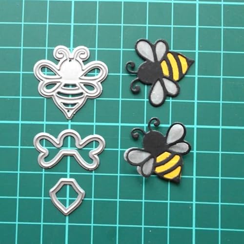 Trdxxx Bienen-Rahmen-Metall-Stanzformen, Tierbiene, Stanzschablonen für DIY, Scrapbooking, Foto, dekorative Prägepapier-Stanzformen für Scrapbooking, Kartenherstellung Trdxxx Bienen-Rahmen-Metall-Stanzformen, Tierbiene, Stanzschablonen für DIY, Scrapbooking, Foto, dekorative Prägepapier-Stanzformen für Scrapbooking, Kartenherstellung von Trdxxx