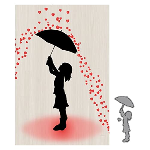 Trdxxx Metall-Stanzformen für Mädchen, Motiv: Herz, Regen, Regenschirm, Mädchen, Schablonen für DIY, Prägung, Foto, dekorative Papierschablonen, Scrapbooking, Kartenherstellung Trdxxx Metall-Stanzformen für Mädchen, Motiv: Herz, Regen, Regenschirm, Mädchen, Schablonen für DIY, Prägung, Foto, dekorative Papierschablonen, Scrapbooking, Kartenherstellung von Trdxxx