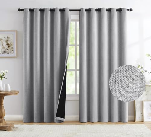 Grauer Verdunkelungsvorhang, 137,2 cm lang, Sackleinen, strukturiert, kurz, wärmeisoliert, Sackleinen, Schlafzimmer, Vorhänge, wärmeisoliert, Wintervorhänge, 152,4 x 137,2 x 5,1 cm, Grau Grauer Verdunkelungsvorhang, 137,2 cm lang, Sackleinen, strukturiert, kurz, wärmeisoliert, Sackleinen, Schlafzimmer, Vorhänge, wärmeisoliert, Wintervorhänge, 152,4 x 137,2 x 5,1 cm, Grau von Treatmentex