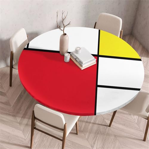 Treer Rund Tischdecke Abwaschbar, Einfache Geometrie Lotuseffekt Tischdecken, Outdoor Tischdecke, Elastisch Rund Gartentischdecke, Table Cloth für Garten, Küche, Esstisch, Parteien (Mehrfarbig,100cm) Treer Rund Tischdecke Abwaschbar, Einfache Geometrie Lotuseffekt Tischdecken, Outdoor Tischdecke, Elastisch Rund Gartentischdecke, Table Cloth für Garten, Küche, Esstisch, Parteien (Mehrfarbig,100cm) von Treer