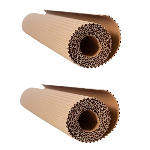 2 Rolles Wellpappe zum Basteln, 30cm*500cm Dicke Pappe Rolle zum Basteln, Mehrzweck-Kreativkarton, Leicht zu Schneiden, Zu falten, für Malerei, kreatives Modellieren, Büro- und Kurierverpackungen 2 Rolles Wellpappe zum Basteln, 30cm*500cm Dicke Pappe Rolle zum Basteln, Mehrzweck-Kreativkarton, Leicht zu Schneiden, Zu falten, für Malerei, kreatives Modellieren, Büro- und Kurierverpackungen von Treesunshine
