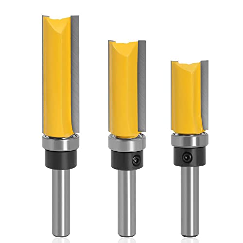 Treki 3 Stück 8 mm Schaft zum Kopieren von Fräserfräsen, Holzfräsen, Kopierfräser, Bündigungsfräser, Rasierfräser, gerade, mit Kugellager, Fräswerkzeuge, Tischlerei, Basteln Treki 3 Stück 8 mm Schaft zum Kopieren von Fräserfräsen, Holzfräsen, Kopierfräser, Bündigungsfräser, Rasierfräser, gerade, mit Kugellager, Fräswerkzeuge, Tischlerei, Basteln von Treki