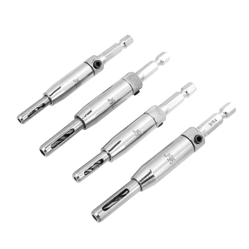 Treki 4 Stück Scharnierbohrer Selbstzentrierend Zentrierbohrer mit Sechskantschaft Türscharnier Holzbohrer, Self Centering Drill Bit für Präzise Positionierung von Bohrlöchern Treki 4 Stück Scharnierbohrer Selbstzentrierend Zentrierbohrer mit Sechskantschaft Türscharnier Holzbohrer, Self Centering Drill Bit für Präzise Positionierung von Bohrlöchern von Treki