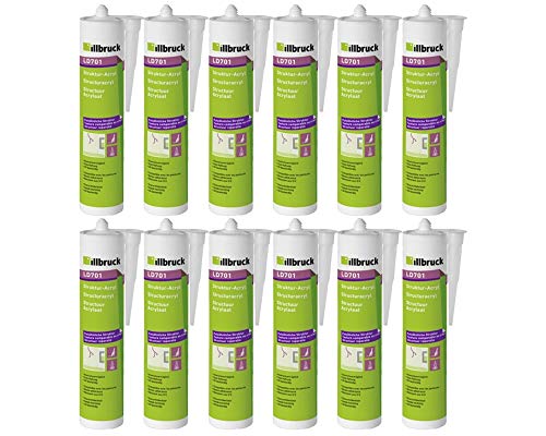 12x Illbruck LD701 Strukturacryl Putzacryl mit körniger Struktur zur Reparatur von Wand + Fassade 310ml Weiss 12x Illbruck LD701 Strukturacryl Putzacryl mit körniger Struktur zur Reparatur von Wand + Fassade 310ml Weiss von Homry