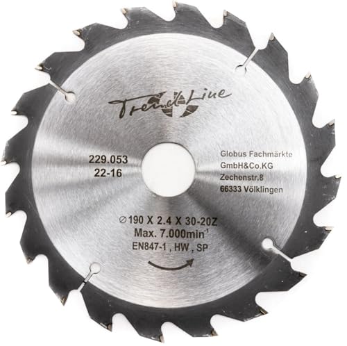 TrendLine HM-Kreissägeblatt Ø 190 mm Bohrung Ø 30 mm Kreissägeblätter TrendLine HM-Kreissägeblatt Ø 190 mm Bohrung Ø 30 mm Kreissägeblätter von Trend Line