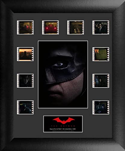 Trend Setters DC Comics - The Batman - Cape and Cowl - FilmCells 27,9 x 33 cm Mini Montage Präsentation - Ten (10) 35 mm Film Clips - Limited Edition Offiziell lizenziertes Sammlerstück von Trend Setters