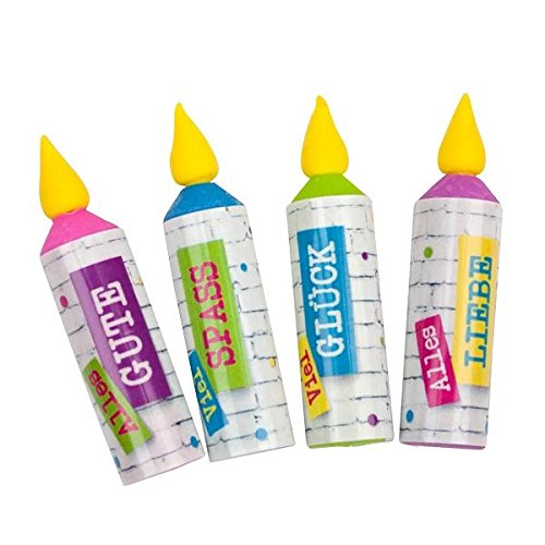 Trendline Glückwunsch Radierer 4 Stück, Radiergummi, Geschenkpackung (Viel Spaß) von TrendLine