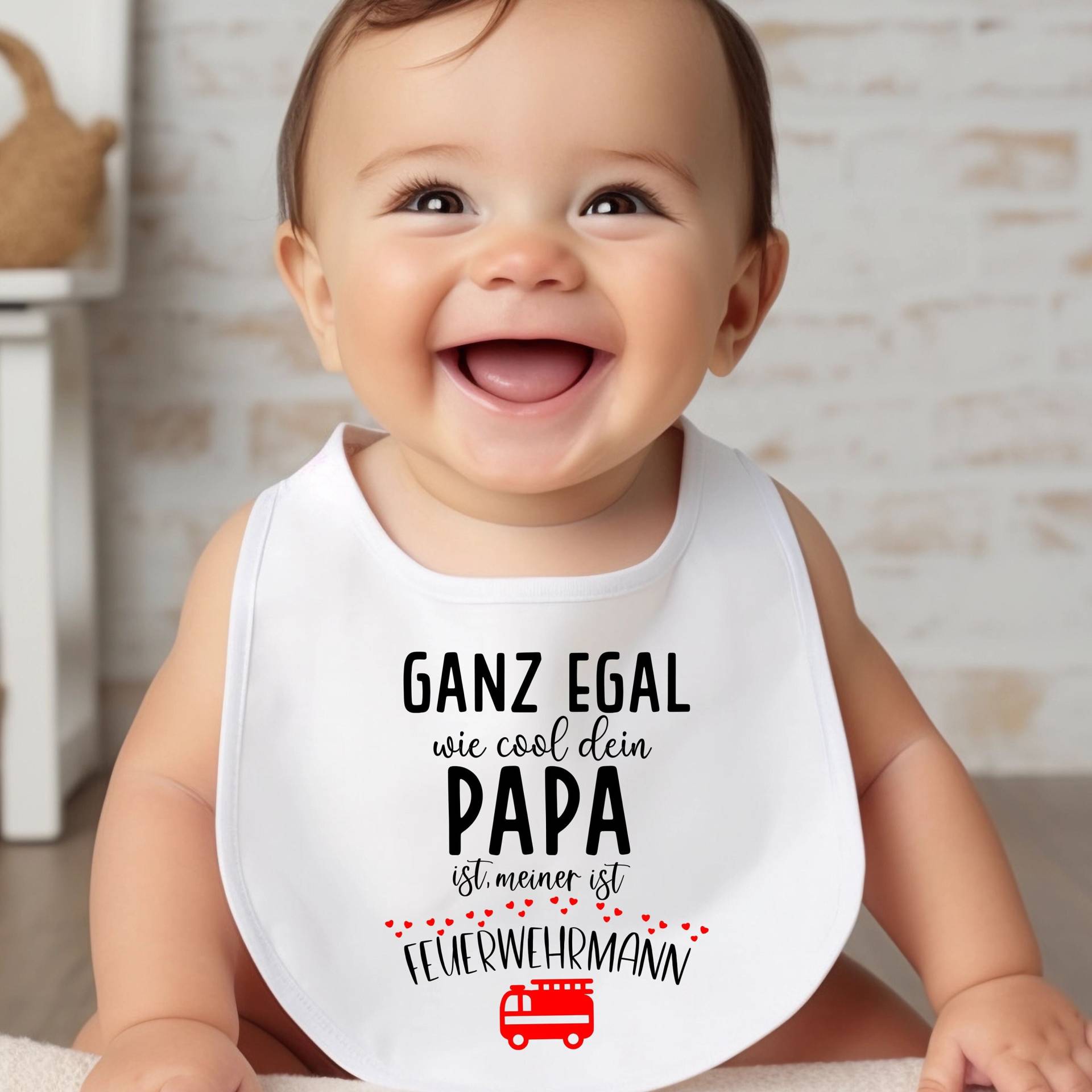 Baby Lätzchen - Viele Farben Erhältl. | Sprüche Ganz Egal Wie Cool Dein Papa Ist Meiner Feuerwehrmann|Babygeschenk-Geburt Baby Lätzchen - Viele Farben Erhältl. | Sprüche Ganz Egal Wie Cool Dein Papa Ist Meiner Feuerwehrmann|Babygeschenk-Geburt von TrendMama
