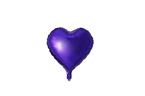 20x Folienballon Herz Ø 45cm Helium Luftballon Herzballon Folienballons für Hochzeit Geburtstag Jahrestag Geschenk (Lila) von Trendario