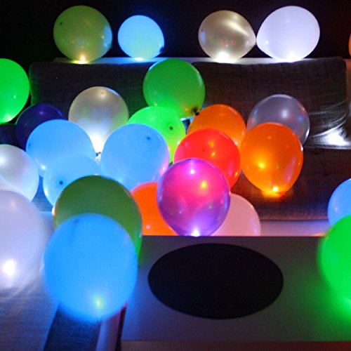 Trendario 15 LED leuchtende Luftballons - schöne Ballons für die Party, Geburtstag, Hochzeit, Festival inklusive Batterien von Trendario