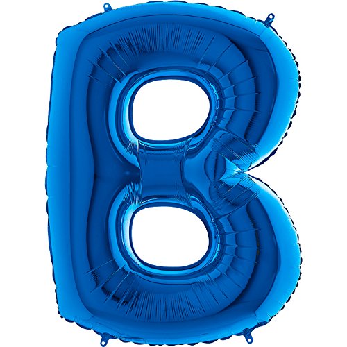 Trendario Ballon Buchstaben - XXL Riesenbuchstabe 100cm Folienballon - Helium Luftballons für Geburtstag, Taufe, Party Deko, Hochzeit (B, Blau) von Trendario
