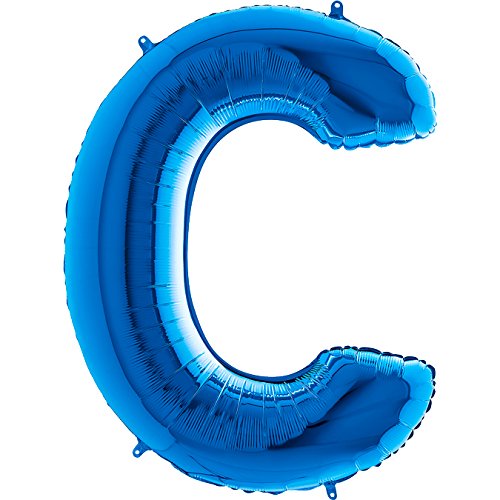 Trendario Ballon Buchstaben - XXL Riesenbuchstabe 100cm Folienballon - Helium Luftballons für Geburtstag, Taufe, Party Deko, Hochzeit (C, Blau) von Trendario