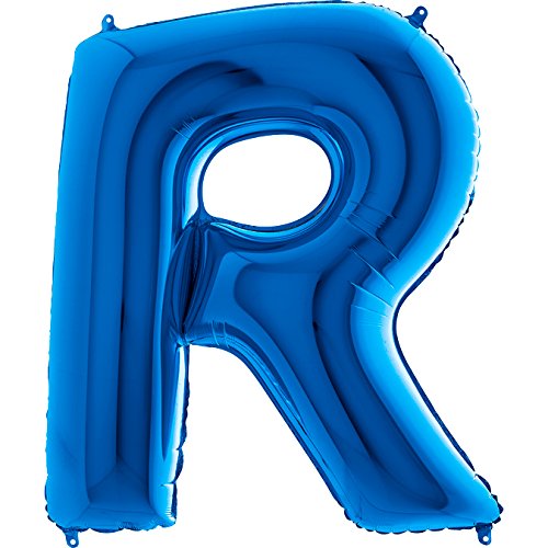 Trendario Ballon Buchstaben - XXL Riesenbuchstabe 100cm Folienballon - Helium Luftballons für Geburtstag, Taufe, Party Deko, Hochzeit (R, Blau) von Trendario