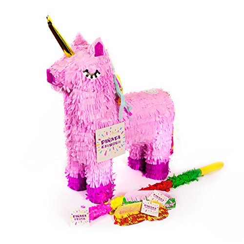 Trendario Einhorn Pinata Set, Pinjatta + Stab + Augenmaske, Ideal zum Befüllen mit Süßigkeiten und Geschenken - Piñata für Kindergeburtstag Spiel, Geschenkidee, Party, Hochzeit Trendario Einhorn Pinata Set, Pinjatta + Stab + Augenmaske, Ideal zum Befüllen mit Süßigkeiten und Geschenken - Piñata für Kindergeburtstag Spiel, Geschenkidee, Party, Hochzeit von Trendario