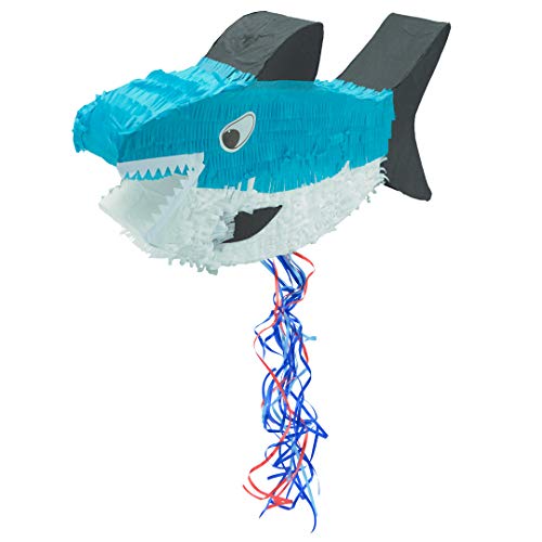 Trendario Pinata Hai, Ideal zum Befüllen mit Süßigkeiten und Geschenken - Piñata für Kindergeburtstag Spiel, Geschenkidee, Party, Hochzeit von Trendario
