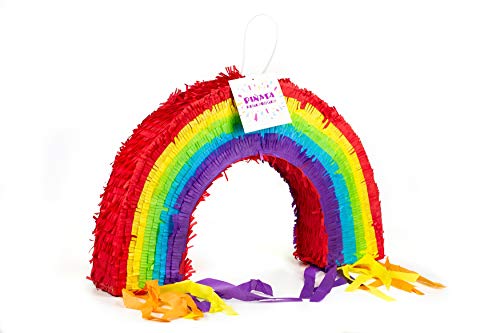 Trendario Pinata Regenbogen - Ideal zum Befüllen mit Süßigkeiten und Geschenken - Piñata Regen Bogen für Kindergeburtstag Spiel von Trendario