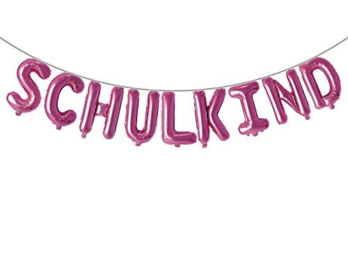 Trendario Schulkind Folien Luftballon Girlande Banner - Pink - Hänge Deko für Schuleinführung Einschulung Schulanfang Schulstart Dekoration Schule Für Mädchen & Jungen Trendario Schulkind Folien Luftballon Girlande Banner - Pink - Hänge Deko für Schuleinführung Einschulung Schulanfang Schulstart Dekoration Schule Für Mädchen & Jungen von Trendario