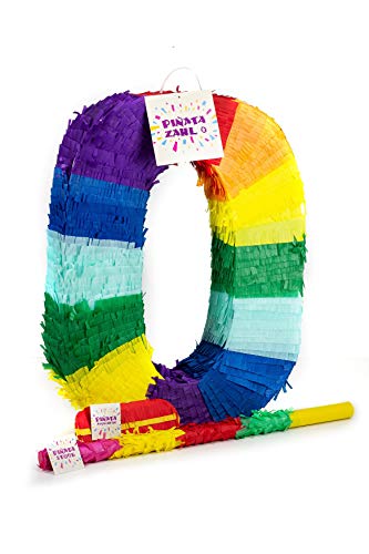 Trendario Zahl 0 Pinata Set, Pinjatta + Stab + Augenmaske, Ideal zum Befüllen mit Süßigkeiten und Geschenken - Piñata für Kindergeburtstag Spiel, Geschenkidee, Party, Hochzeit Trendario Zahl 0 Pinata Set, Pinjatta + Stab + Augenmaske, Ideal zum Befüllen mit Süßigkeiten und Geschenken - Piñata für Kindergeburtstag Spiel, Geschenkidee, Party, Hochzeit von Trendario
