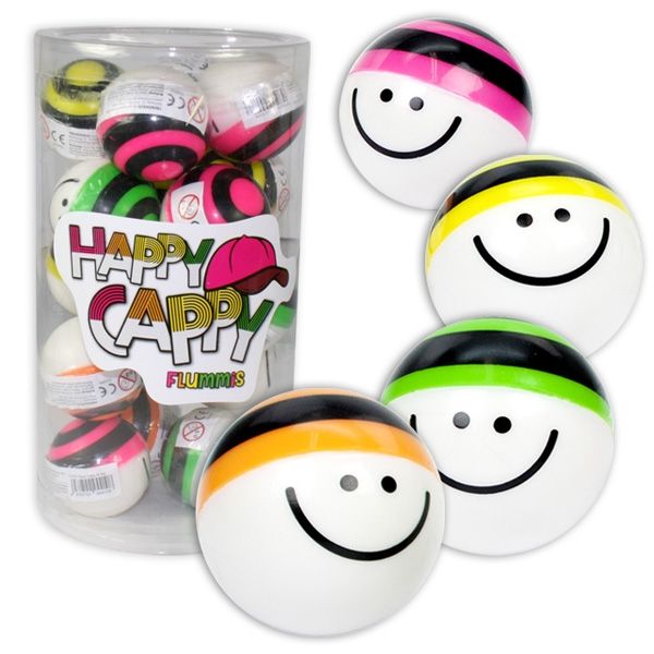 "Happy Cappy" Flummis, Springball mit Mütze, Großpack, 18 Stk. von Trendhaus Handelsgesellschaft mbH