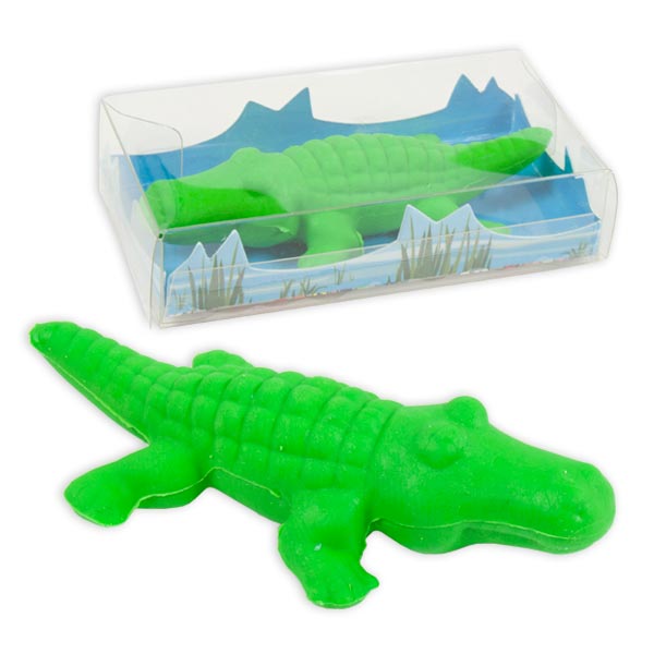 Krokodil-Radiergummi, 1 Stück, 4cm x 2,5cm von Trendhaus Handelsgesellschaft mbH
