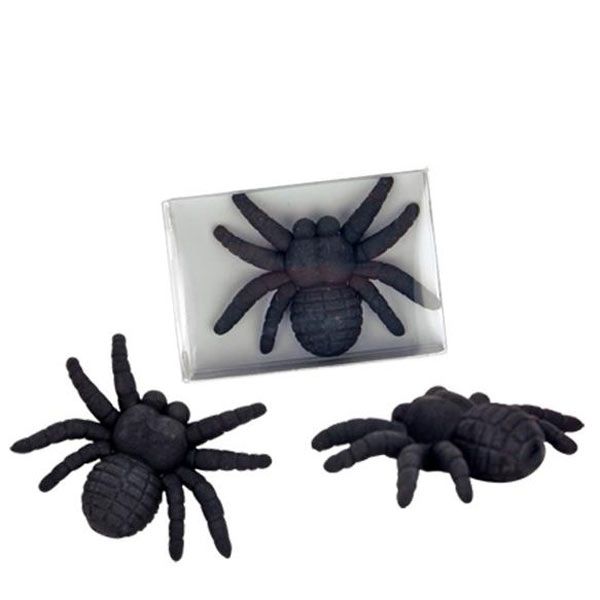 Schwarze Radierer Spinne, Radiergummi, 5cm x 4,3cm, für kleine Erschrecker von Trendhaus Handelsgesellschaft mbH