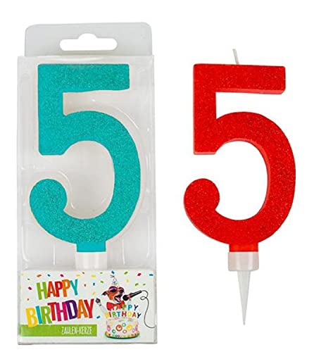 TRENDHAUS trendhaus942036 Geburtstag Fun Zahl 5 Glitter Maxi Kerze TRENDHAUS trendhaus942036 Geburtstag Fun Zahl 5 Glitter Maxi Kerze von TRENDHAUS
