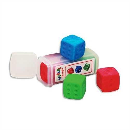 Radiergummi-Würfel im 3er Pack, in der Box, je ca. 1,3cm [Spielzeug] von Trendhouse GmbH
