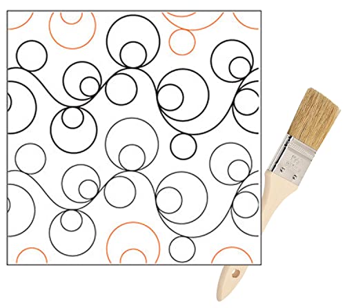 Pantographen für Longarm Quilting Paper Roll - Langarm Quiltmaschine Muster für Quilt-Herstellung | Blasen Quilten Pantographen Design | Set enthält lange Armmaschinenschienen und Schienen Wischbürste Pantographen für Longarm Quilting Paper Roll - Langarm Quiltmaschine Muster für Quilt-Herstellung | Blasen Quilten Pantographen Design | Set enthält lange Armmaschinenschienen und Schienen Wischbürste von Trendzeen