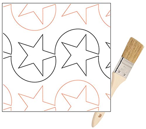 Papierrolle für Quilten mit Pantographen-Muster, für Longarm-Steppmaschinen, Easy Stars-Design, Quilt-Pantograph, Set mit langen Armen, Nähmaschinenschienen und Schienen, Reinigungsbürste Papierrolle für Quilten mit Pantographen-Muster, für Longarm-Steppmaschinen, Easy Stars-Design, Quilt-Pantograph, Set mit langen Armen, Nähmaschinenschienen und Schienen, Reinigungsbürste von Trendzeen