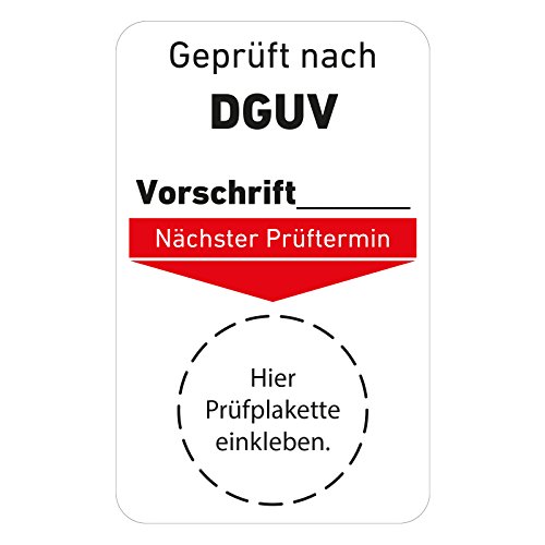 Grundplaketten für Prüfplaketten 20mm "DGUV geprüft" Grundplaketten für Prüfplaketten 20mm "DGUV geprüft" von Treuekarten