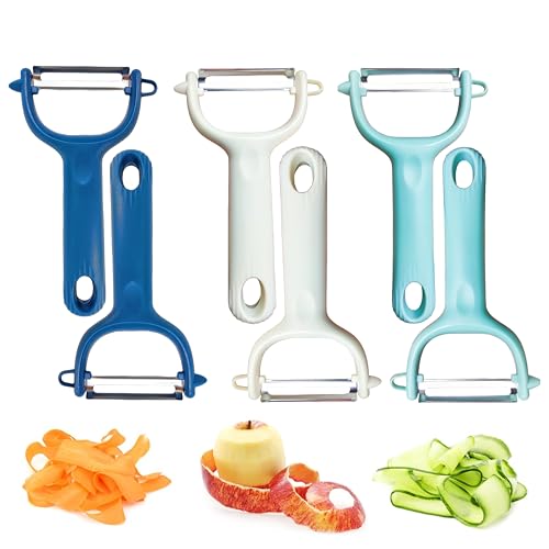 Trez Treamer 6er-Pack Gemüseschäler für die Küche, Edelstahl Y P Apfelschäler-Set von Trez Treamer
