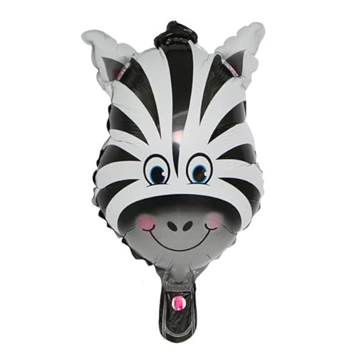 3 Stück Kinder Party Geburtstag Folienballons Airfill Mini Party Ballon Dekorationen (3 x Zebra) von Tri Products