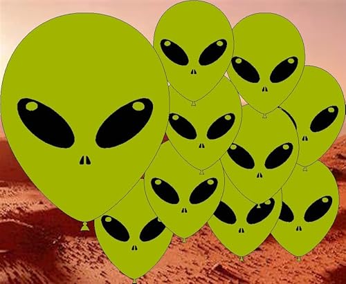 Alien Martian Latex-Luftballons, 30,5 cm, Premium-Luftballons, Party-Geburtstagsdekorationen, geeignet für Luft oder Helium, Limettengrün von Tri Products